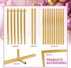 Gold Square Wedding Arch Backdrop Stand Metal Balloon Garden Frame - Image 3