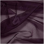95 Yard Organza Fabric 44" Wide for Wedding Event Décor - Plum - Image 4