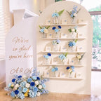 36 Pcs Artificial Flowers Table Centerpiece, Blue Series, Clear - Image 2