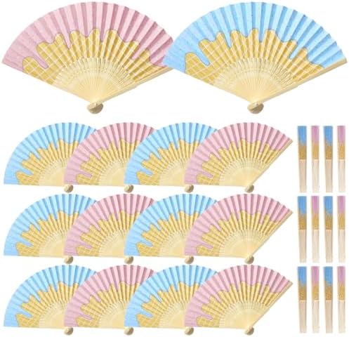 Chunful 24 Pack Ice Cream Folding Fans for Ice Cream Social Decorations by Chunful