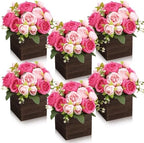 6 Sets Artificial Peonies Flower Table Centerpieces,Mixed Pink by Wavyknot