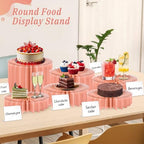 6Pcs Buffet Risers, Valentine's Day Food Risers for Table, Foldable Cake Display Stands, Tall Cardboard Cupcakes Stand for Show Catering Desserts Jewelry Wedding Birthday Party Decoration (Pink) - Image 6