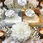 Giftsupstore Wedding Favor Guest Bulk – Lotus Shaped Candle Party Favors – Custom Baby Shower Gifts, Ocean Pary giveaways, Return Gifts (4,10,20,30,50,100.. Options Available in Customize Options) - Image 4