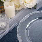 U-QE 60 Pieces Clear Plastic Plates - 10 Inch Clear Disposable Plates - Image 3