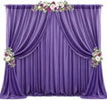 20ft x 10ft Purple Backdrop Curtains, Wrinkle-Free Sheer Chiffon Fabric Photo Backdrop Drapes for Wedding Arch Party Ceremony Stage Photography Decorations by WishCare