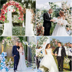 Metal Arch Backdrop Stand, 7.2FT+6FT Wedding Arch Frame with Storage Bag, Balloon Arch Backdrop Stand Set of 2, Gold Wedding Arch Backdrop Stand for Wedding Birthday Party Graduation Ceremony Decor - Image 7