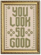 You Look So Good Sign Wall Art Trendy Inspirational Quote Wall Decor Picture Modern Minimalist Green Poster Canvas Painting Print for Living Room Bathroom 24x16 inch Gold Framed by Unknown