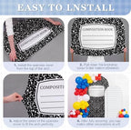 Moukeren Composition Notebook Arch Backdrop Cover 6ft and 7.2ft for Pastel Classroom Decor Back to School Bulletin Board Paper Background Party Banquet Photo Arches Background Decorations - Image 4