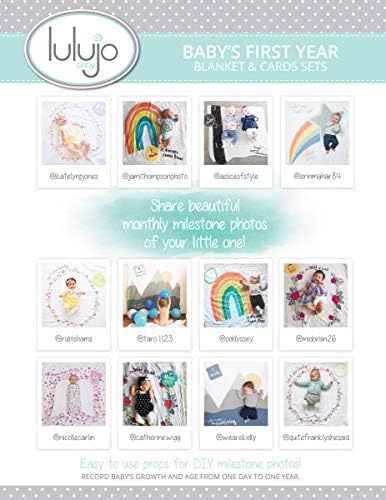 lulujo Baby First Year Milestone Blanket and Cards Set, with Brave Wings - Image 5