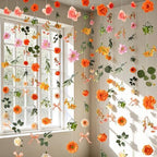 Livole 6Pcs 36Ft Wildflower Fall Garland with Bow Hanging Flower Backdrop by Livole