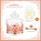 Jingmore 30 Sets Mini Crown Candy Boxes Party Favor,Rose Gold and Clear - Image 2