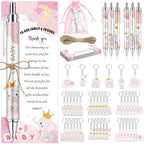 145 Pieces Baby Shower Favors for Guest Pink Elephant Ballpoint Pens and Keychains Gifts for Baby Girls Bulk Retractable Baby Shower Pens Gender Reveal Greeting Cards Souvenirs Prizes by EYNDYN