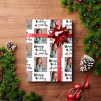 Customized Gift Wrapping Paper, Happy Birthday with Name Photo White Personalized Gift Wrap Paper with Photo Funny Wrapping Paper Roll for Men Women Christmas 58x23 3 Rolls - Image 4