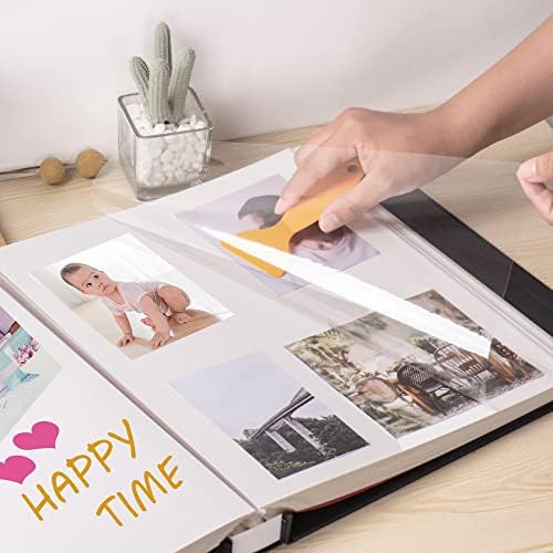 Super Large Photo Album Self Adhesive Scrapbook Album for 4×6 5×7 8×10 10×12 or Bigger Pictures DIY Magnetic Linen Cover Album 80Sheets/160Pages DIY Photo Album(Black) - Image 3