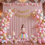 40x10ft Dusty Rose Backdrop Curtains for Wedding Parties Wrinkle Free Photo Backdrop Drapes for Photography Birthday Baby Shower Soft Fabric Party Backgournd for Photoshoot 5x10ft, 8 Panels - Image 6