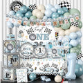 295Pcs Fast One Birthday Decorations For Boys, All-in-One Set for 25 Guests by cocomigoPartyHome