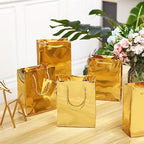 Seajan 50 Pack Metallic Gold Gift Bags with Handles and Tags for Parties - Image 6