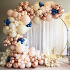 7.2FT Circle Balloon Arch Stand for Floor Round Arch Backdrop Stand for Parties Flower Balloon Arch Frame Kit Flower Gold Metal Arches Backdrop for Birthday Party Wedding Christmas Decorations - Image 2