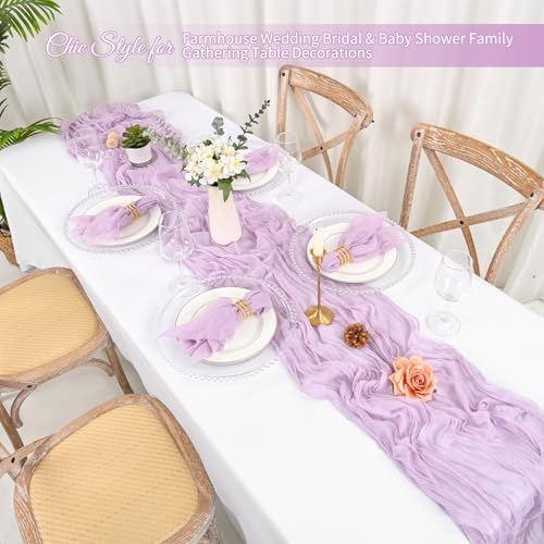 50 Pack Lavender Cloth Napkins 20x20 Inch Cheesecloth Napkins - Image 5