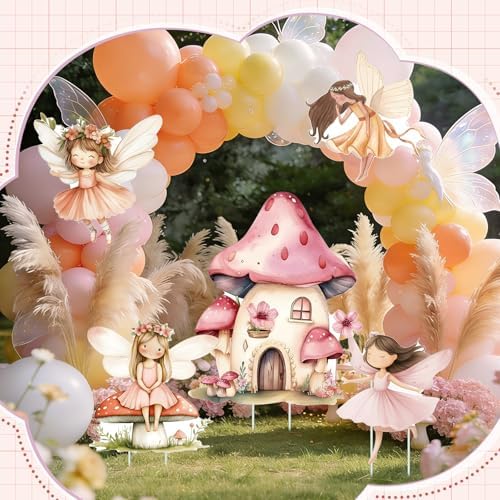 5PCS Fairy First Birthday Decorations, Princess Cardboard Cutout - Image 6