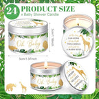 MTLEE Jungle Animal 24 Pcs Baby Shower Party Favors Candles Lavender Scented Baby Shower Favors for Guests Rustic Tealights Candles Gender Reveal Return Gifts(Gold, 1.2 oz) - Image 2