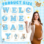 Chumia 13 Pcs Welcome Baby Yard Signs Baby Shower Yard Sign with Stakes, 15 Inch Tall Girl Boy Lawn Sign Gender Reveal Outdoor Decoration Welcome Newborn Announcement for Party Decorations(Blue) - Image 2