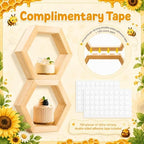 14 Pcs Mini Honeycomb Cupcake Stands,Wood Hexagon Display Holder - Image 5