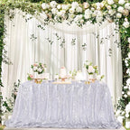 QueenDream Silver Sequin Tablecloth 90x90 Inch Gillter Table Cloth for Birthday Wedding Home Party Decorations - Image 6