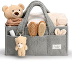 PeraBella Baby Diaper Caddy Organizer with Handle, Boy & Girl Shower Gift Basket, Portable Diaper Storage Basket Bin for Wipes, Newborn Baby Essentials Registry Search Must Haves, Car Caddy Organizer by PeraBella