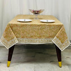 Ridhi Block Print Romantic Reverie Rectangle Cotton Tablecloth 190" x 72" Reusable Table Cover Decorative Everyday Use for Dining, Farmhouse, Home Gift for Spring, Easter, Valentine by Ridhi