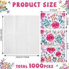 PerKoop 100 Pack Pocket Tissues Travel Slim Packs Small Facial Tissues Wallet Size Toilet Paper for Travel Guest Wedding Supplies, 4 Styles(Flower Travel) - Image 2