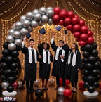 PMU DIY Professional Balloon Arch Deluxe Kit (Black, Red and Silver) Balloon Garland for Party Decoration, Decoration Kit for Birthday Party, Wedding, Graduation, Baby Shower (41689-61646) Pkg/1 - Image 4