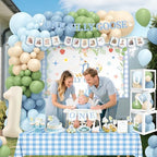 NANAGALI One Silly Goose Birthday Decor Boy, Blue Silly Goose Funny First Birthday Backdrop Balloons Arch Box High Chair Banner Bday Party Idea for Baby Boy - Image 5