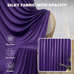 30ftx15ft Purple Backdrop Curtains for Parties, Wrinkle Free Polyester Purple Photo Backdrop Drapes 6 Panels 15 ft Long Back Drop Cloth for Wedding Birthday Photography Background Party - Image 4
