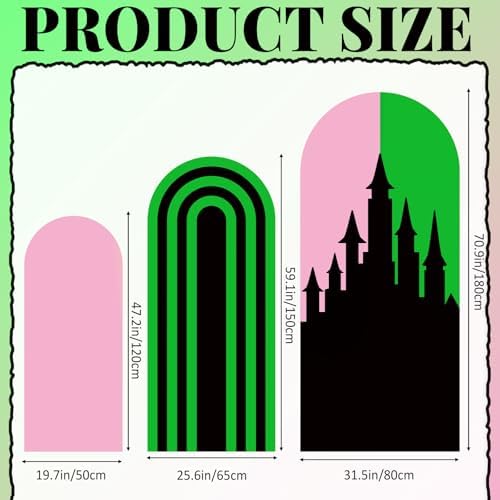 Soulchen 3 Pcs Witch Theme Arch Covers 200 Balloons Pink White 4 5 6 ft - Image 2