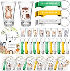 50 Sets Baby Shower Favors Shot Glasses Keychain Gifts, Woodland, Mixed by Singhoow
