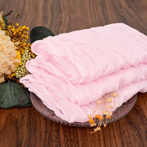 fani 60 Pack Gauze Cheesecloth Napkins, 20 x 20 in, Light Pink - Image 5