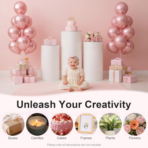 Cylinder Stands For Party, White Cylinder Display Pedestals Stand For Party Width 10-13/13-15.7In Round Cake Stand Cylinder Pedestal Wedding Birthday Decor Pillars Decorations (A2 White 3PCS) - Image 5