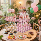 YestBuy Large Cupcake Stand,6 Tier Cupcake Tower, Round Cupcake Holder for 80 cupcakes, Clear Acrylic Cupcake Display Stand for Parties Events Gatherings and Dessert Table - Image 2