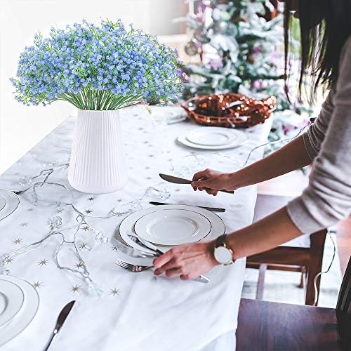 Babys Breath Artificial Flowers Bulk 30 Pcs Blue Gypsophila Faux Flowers - Image 6
