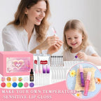 Anime Princess Cake Toppers, Snow Theme Princess Cake Decorations&Lip Gloss Kit for Kids, Fun DIY Color Changing Lip Gloss Kit Birthday Gifts for Girls Kids Teens Baby Shower Children's Party - Image 5
