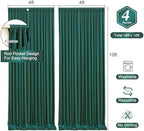 Hunter Green Backdrop Curtain-Wrinkle-Free Polyester Fabric Green Photography Curtains for Wedding Party Photo Background Decorations- 16 X10FT (Hunter Green) - Image 3