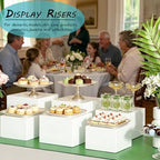 7pcs Acrylic Buffet Risers Set Nestable Cube Display Stands Large Food Display Shelves for Dessert Table Catering Parties Wedding Jewelry Collectibles Figures(Size 10" 9" 8" 7" 6" 5" 5",White) - Image 4
