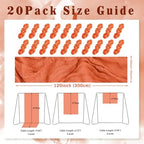 Orange Cheesecloth Table Runner 20 Pack 10FT Boho Fabric Rustic Cheese Cloth Table Runner for Wedding 20 x 120 Inch Long Bridal Shower Baby Shower Gauze Sheer Birthday Party Table Decorations - Image 2