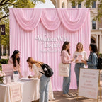 10 ft x 30 ft Baby Pink Backdrop Curtains for Parties, Wrinkle Free Light Pink Photography Backdrop Drapes for Wedding Grils Birthday Baby Shower Bridal Shower Party - Image 4