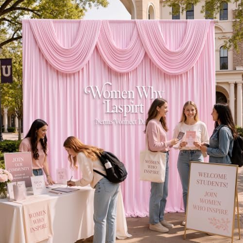 10 ft x 50 ft Baby Pink Backdrop Curtains for Parties, Wrinkle Free Light Pink Photography Backdrop Drapes for Wedding Grils Birthday Baby Shower Bridal Shower Party - Image 4