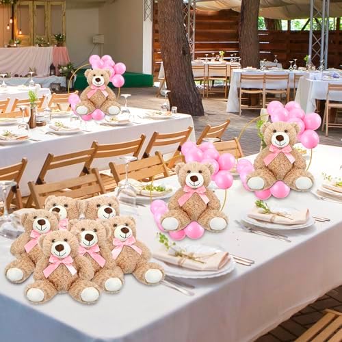 6 Sets Bear Table Centerpieces for Baby Shower Gender Reveal, Pink - Image 4