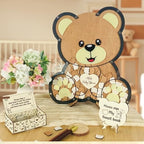 Teddy Bear Baby Shower Guest Book Alternative, Boy Drop Box Frame Keepsake - Image 4