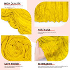 12 Pcs Lemon Yellow Cheesecloth Table Runner 10Ft, Gauze Table Runners 21.5 x 120 inch,Semi Sheer Cheese Cloth Fabric Runner Bulk for Wedding,Party,Baby Shower,Bridal Shower - Image 3