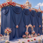 30x15ft Navy Blue Backdrop Curtains for Parties Wedding Photo Wrinkle Free - Image 5
